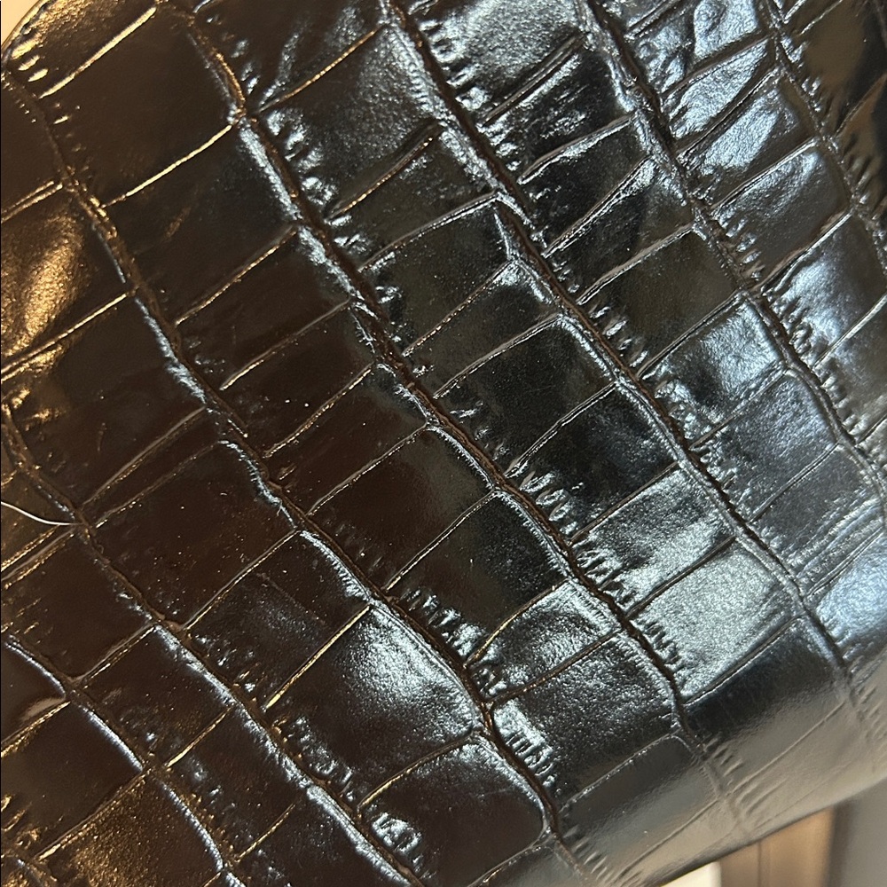 Malone Souliers Clara Black Croc-Embossed Pointed Ankle Boots - Picture 6 of 15